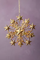 Gold Star Snowflake Ornament