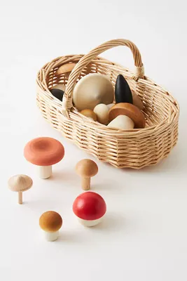 Forest Mushrooms Basket Toy Set