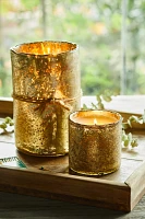 Gold Mercury Glass Candle, Ginger Patchouli