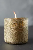 Gold Mercury Glass Candle, Ginger Patchouli