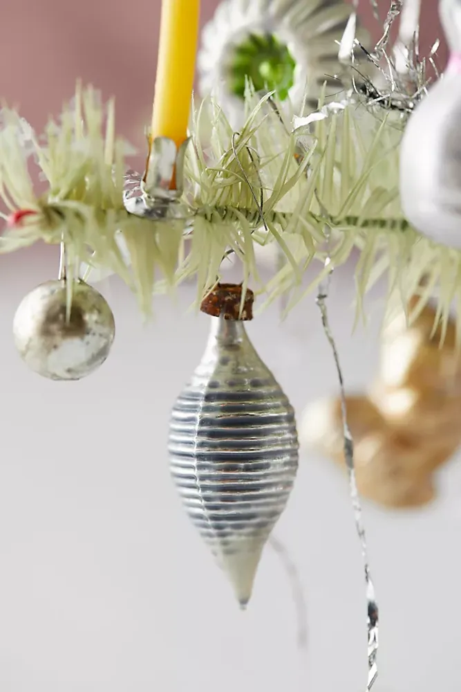Decorated Feather Mini Christmas Tree