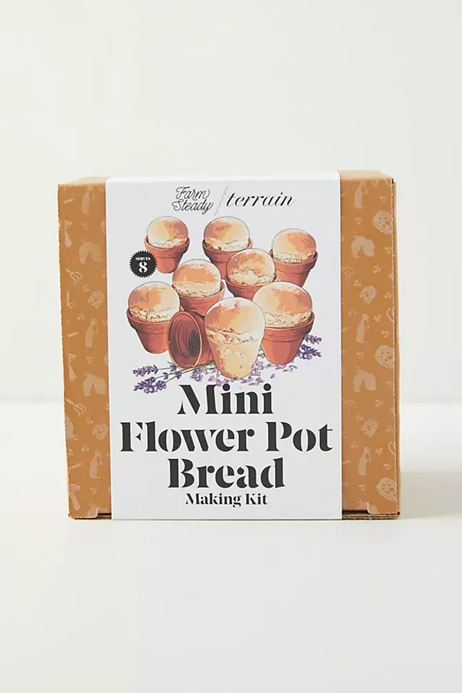 Mini Flower Pot Bread Kit, Set of 8