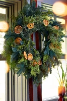 Fresh Evergreen + Dried Citrus Wreath