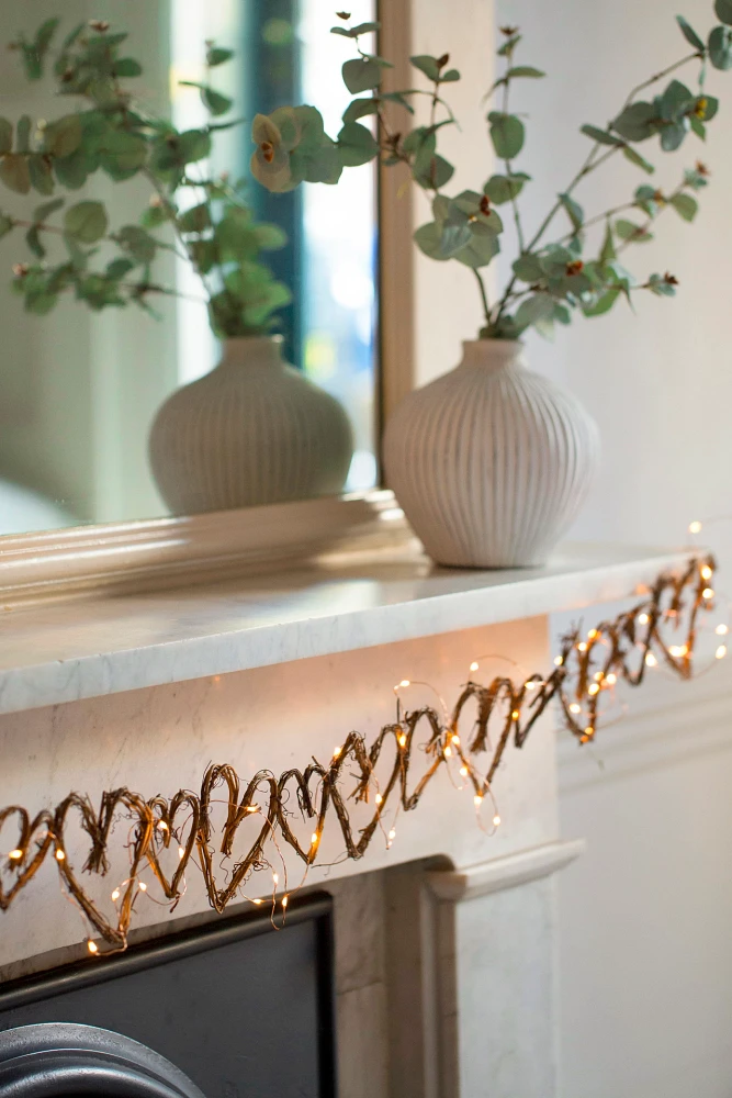 Grapevine Hearts Garland