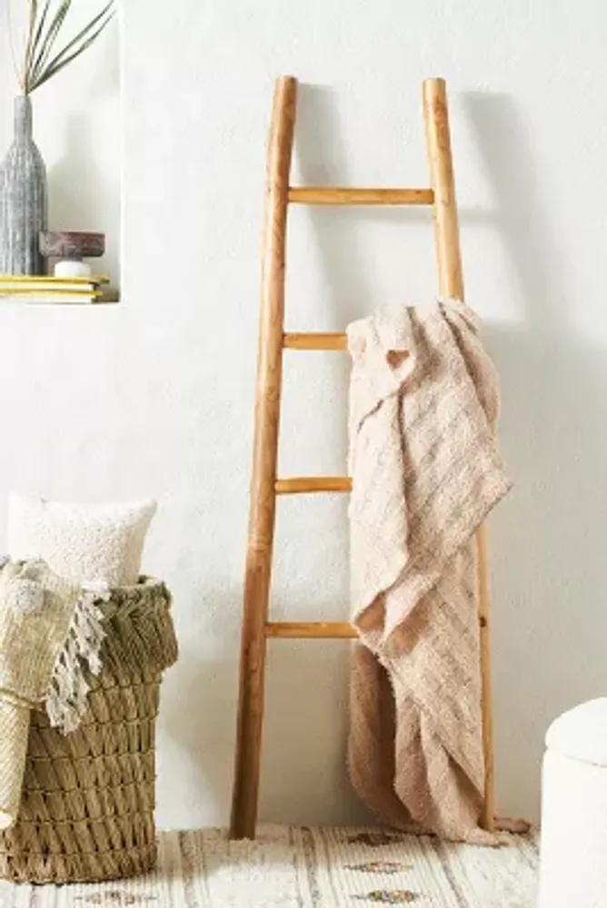 Travis Decorative Teak Blanket Ladder