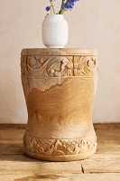 Carved Teak Stool