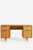 Wallace Cane and Oak Desk