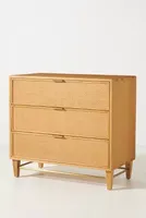 Wallace Cane and Oak Three-Drawer Dresser