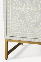 Scroll Vine Inlay Entryway Cabinet