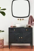 Handcarved Paje Single Bathroom Vanity