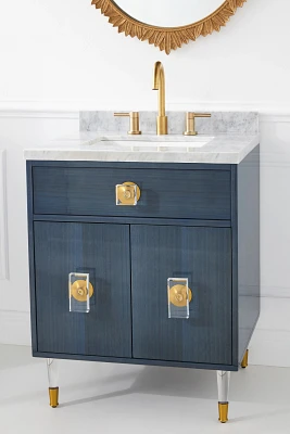 Lacquered Regency Powder Bathroom Vanity