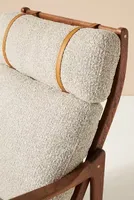 Bouclé Headrest Lounge Chair