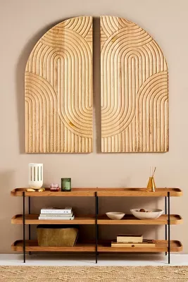 Concentric Oak Diptych Wall Art