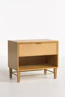 Wallace Cane and Oak Nightstand