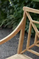 Fretwork Teak Two-Seat Garden Bench
