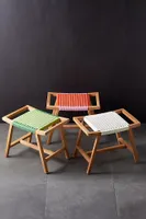 Havana Wicker + Teak Stool