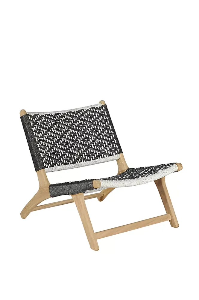 Havana Wicker + Teak Armless Chair