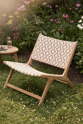 Havana Wicker + Teak Armless Chair