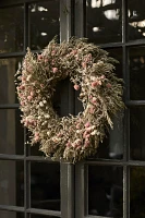 Preserved Pink Posey Wreath