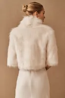 Unreal Fur Desire Cropped Half-Sleeve Faux Jacket