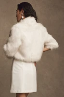 Unreal Fur Desire Cropped Half-Sleeve Faux Jacket