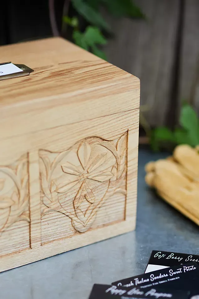 Terrain Hand Carved Seed Storage Box