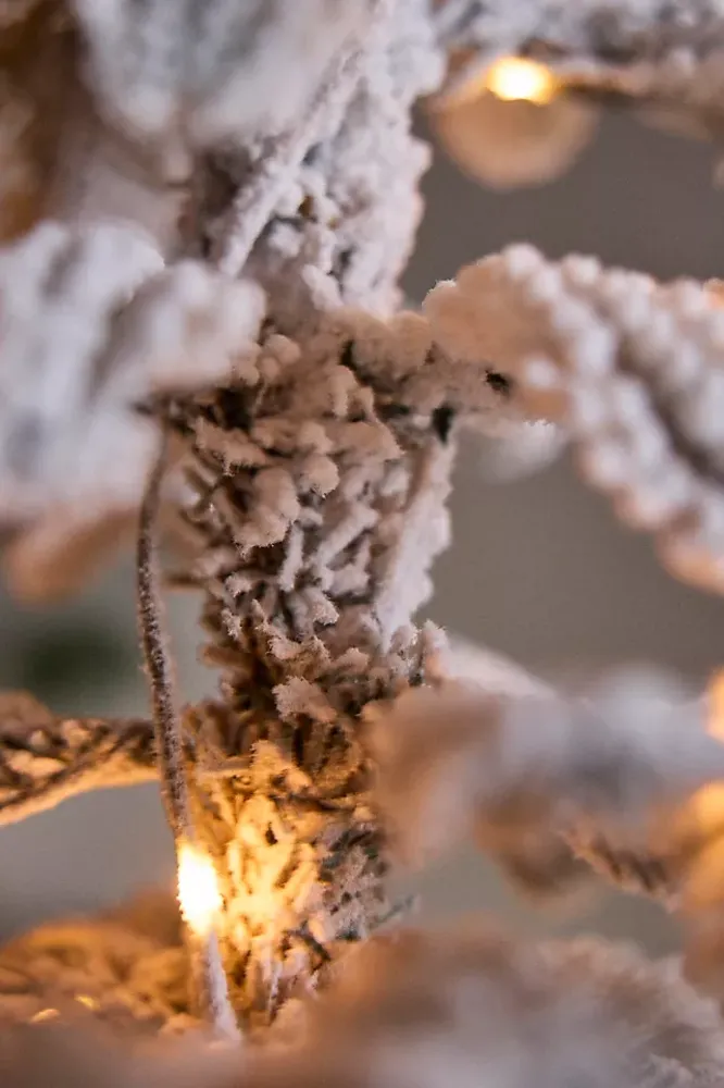 Faux Snowy Pre-lit LED Alpine Tree