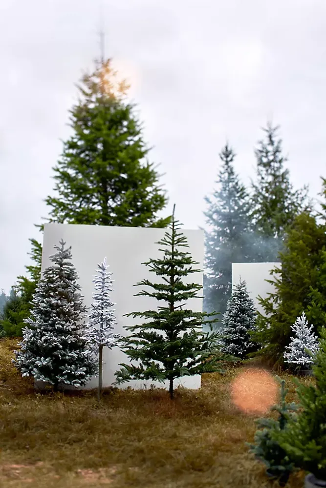Faux Snowy Pre-lit LED Alpine Tree