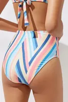 Farm Rio Geometric High-Waisted Bikini Bottoms