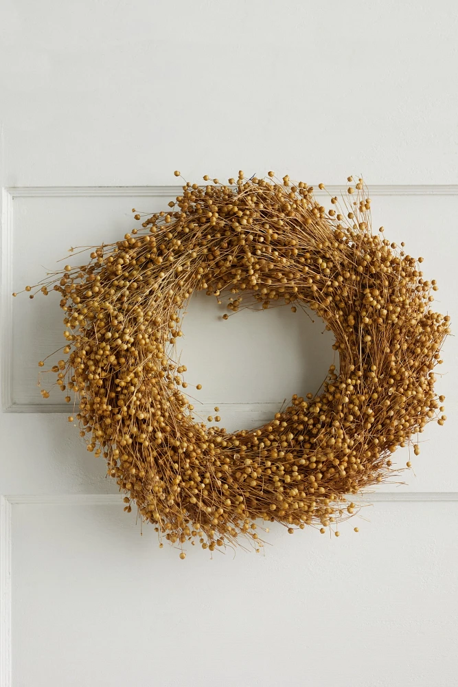 Dried Flax Wreath