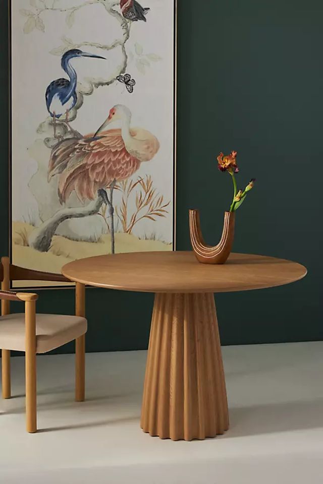 anthropologie smoked oak dining table