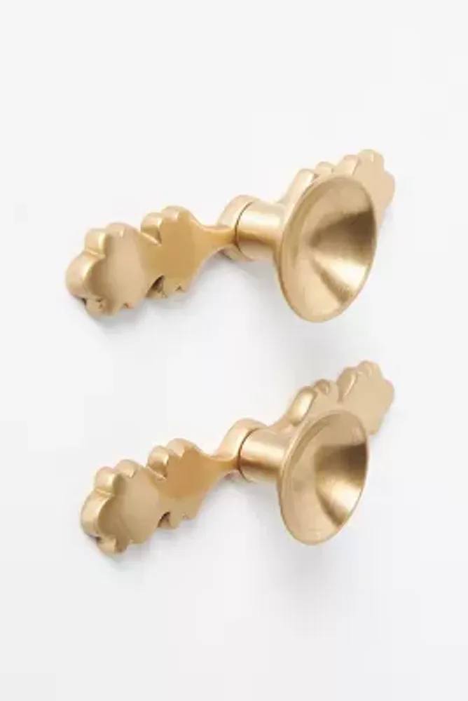 Kiera Leaf Kitchen Knobs, Set of 2