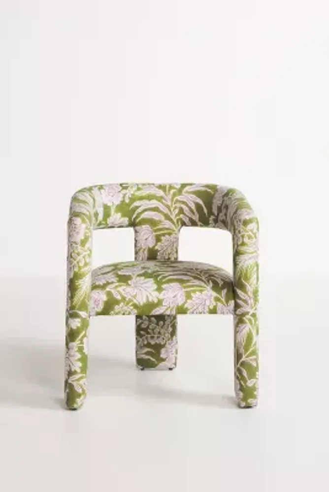 Simone Floral Effie Tripod Dining Chair