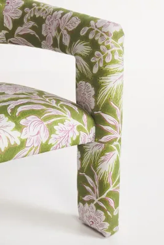 Simone Floral Effie Tripod Dining Chair