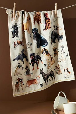 Dog Breeds A-Z Dish Towel