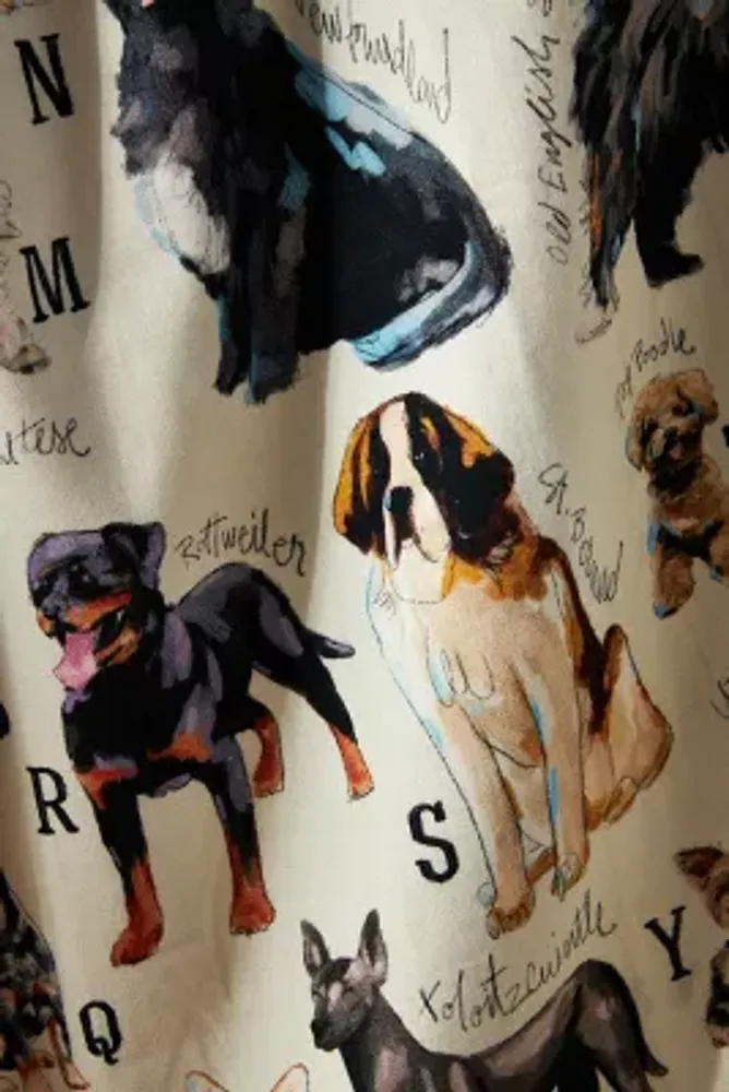 Anthropologie Dog Breeds A-Z Dish Towel