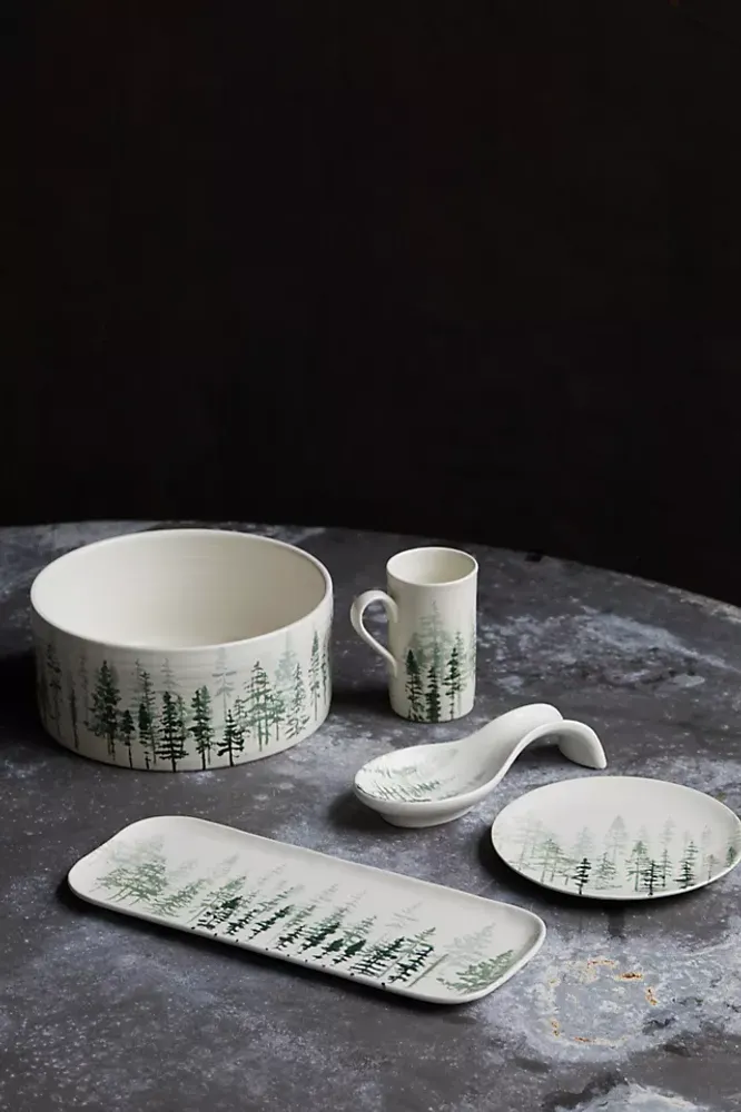 Evergreen Ceramic Serving Platter