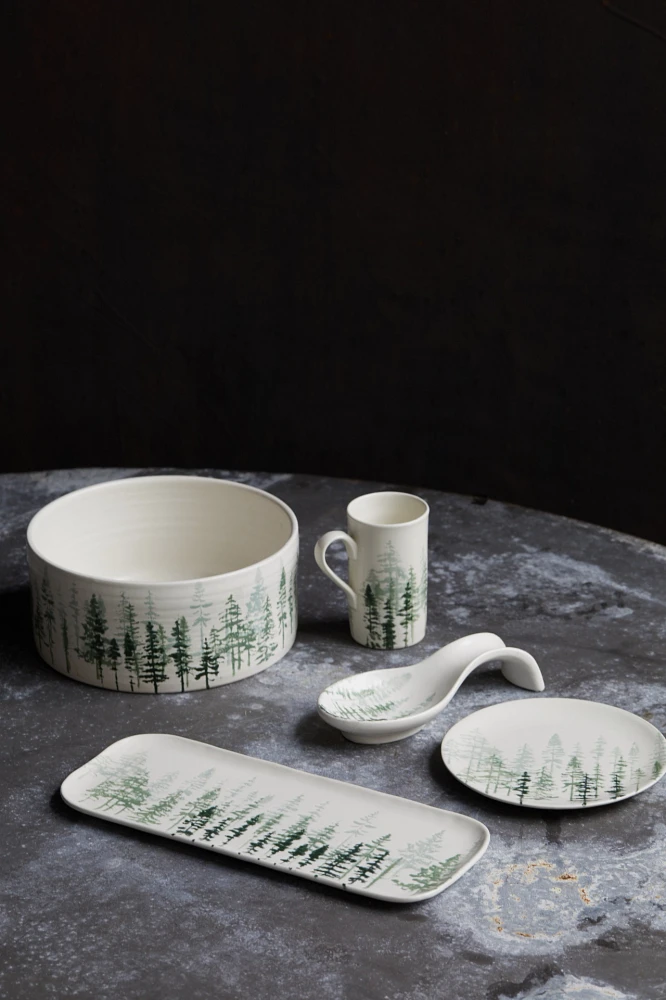 Evergreen Ceramic Cookie Plate