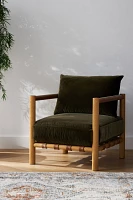 Amber Lewis for Anthropologie Velvet Caillen Accent Chair