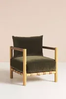 Amber Lewis for Anthropologie Velvet Caillen Accent Chair