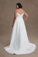 Sachin & Babi Penny V-Neck Jacquard Wedding Gown