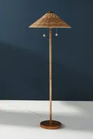 Rattan Umbel Floor Lamp