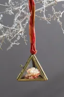 Brass + Glass Pyramid Ornament
