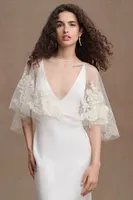 Jenny by Yoo Odessa Sheer Embroidered Tulle Capelet