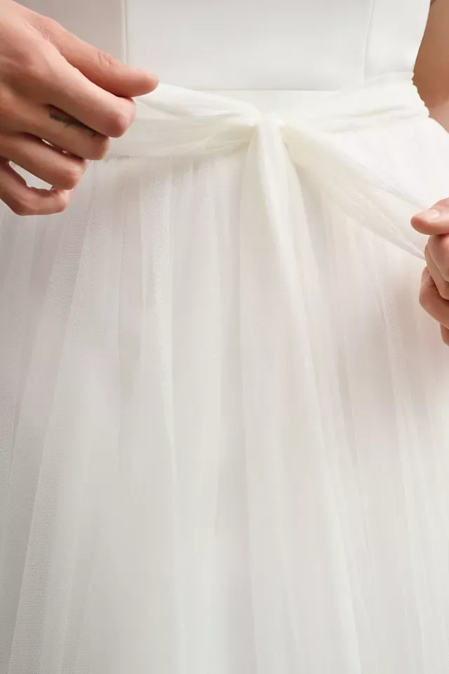 Watters Danbury Tulle A-Line Bridal Overskirt