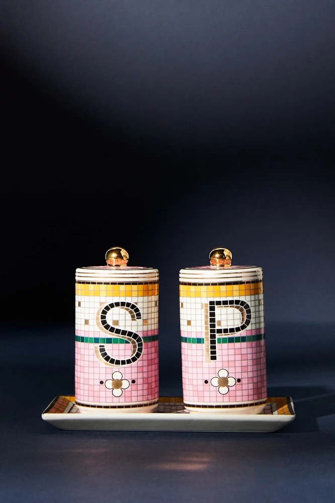 Bistro Garden Tile Salt & Pepper Shakers