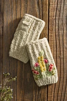 Fleece Lined Wool Handwarmers, Meadow