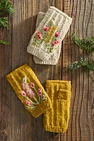 Fleece Lined Wool Handwarmers, Meadow