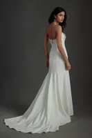 Jenny by Yoo Willow Strapless Floral-Detail Convertible Sheath Wedding Gown