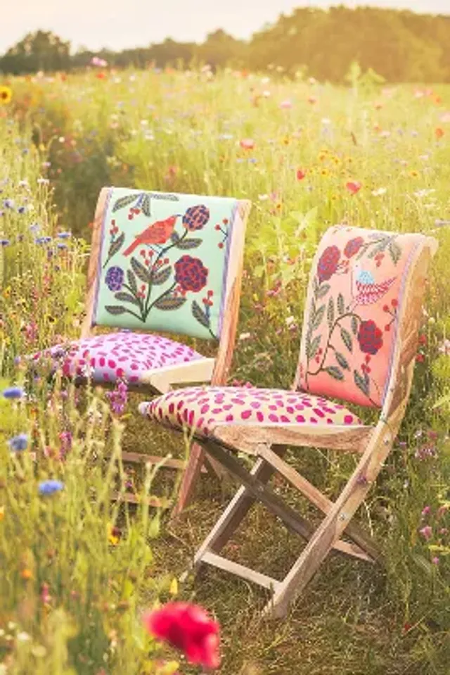 Anthropologie-inspired Folding Chair Cushions